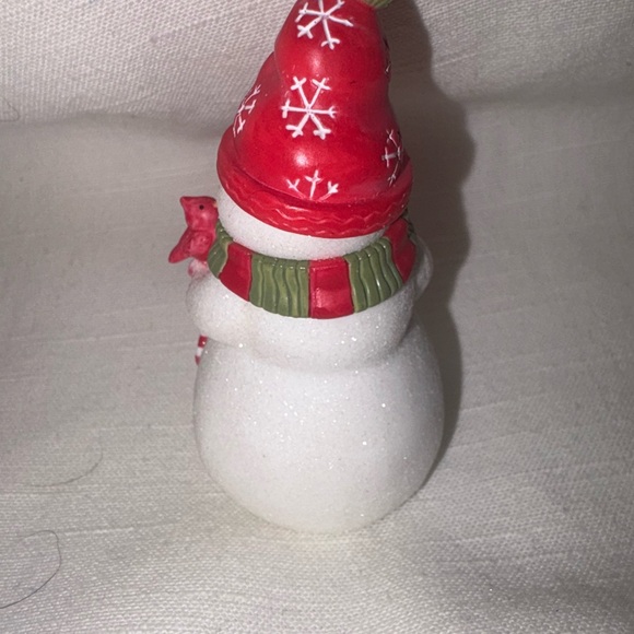 Hallmark vintage Festive Snowman Ornament with Red and Green - Picture 4 of 6